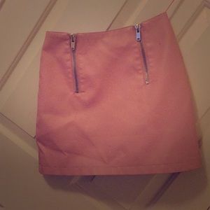 Light Pink Pleather Skirt